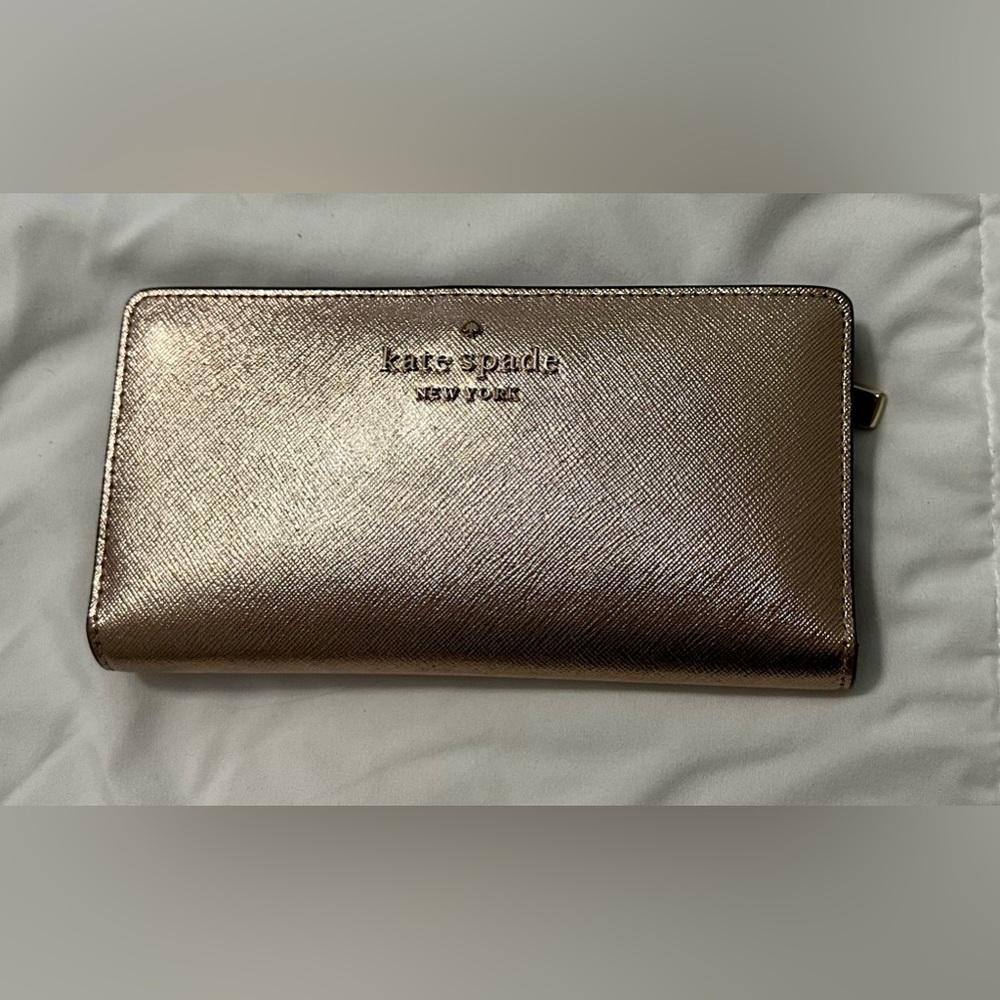♠️ KATE SPADE ♠️ Stacy slim bifold wallet in Rose Gold